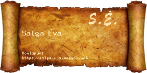 Salga Éva névjegykártya